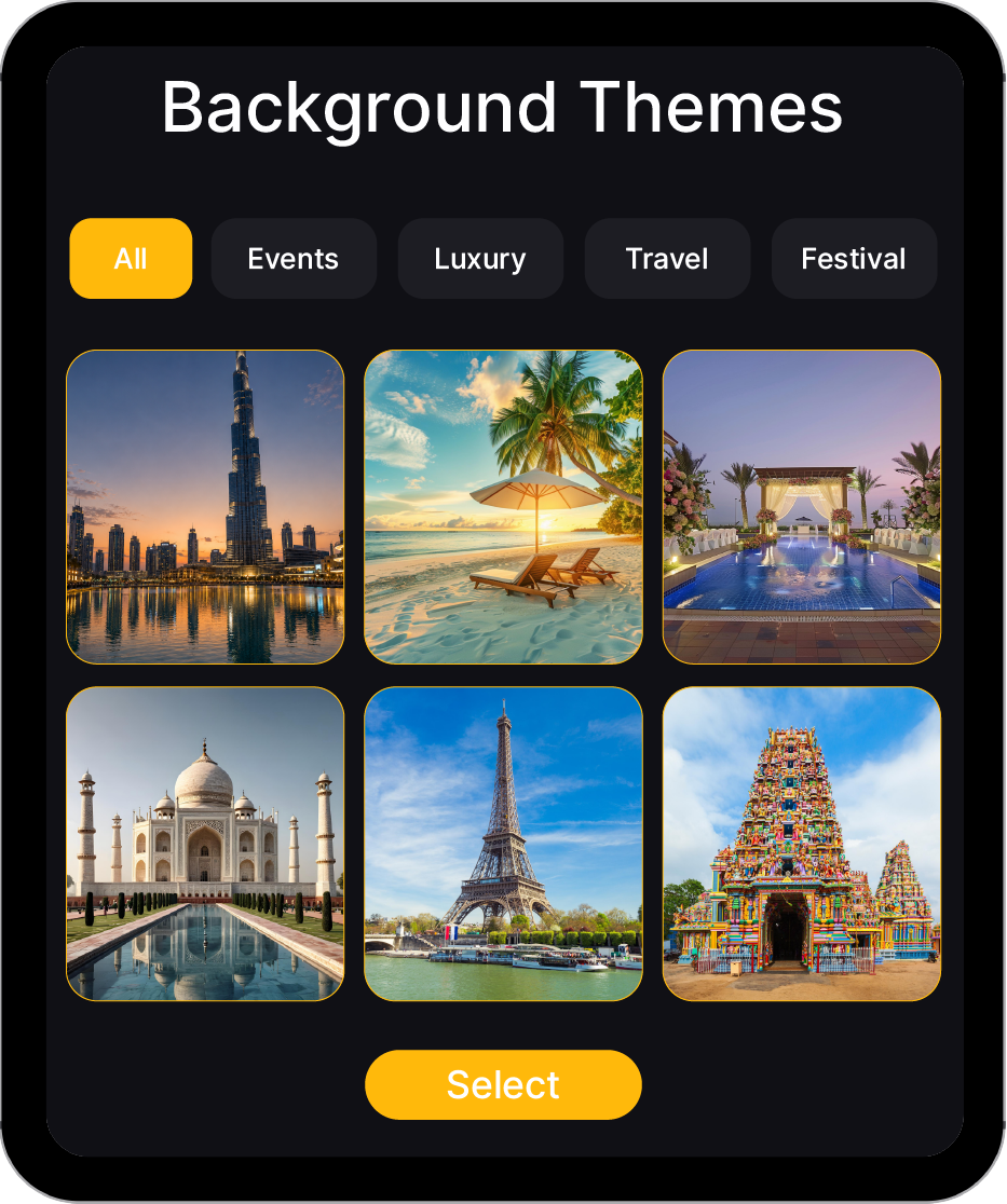 Choose or customize an AI theme