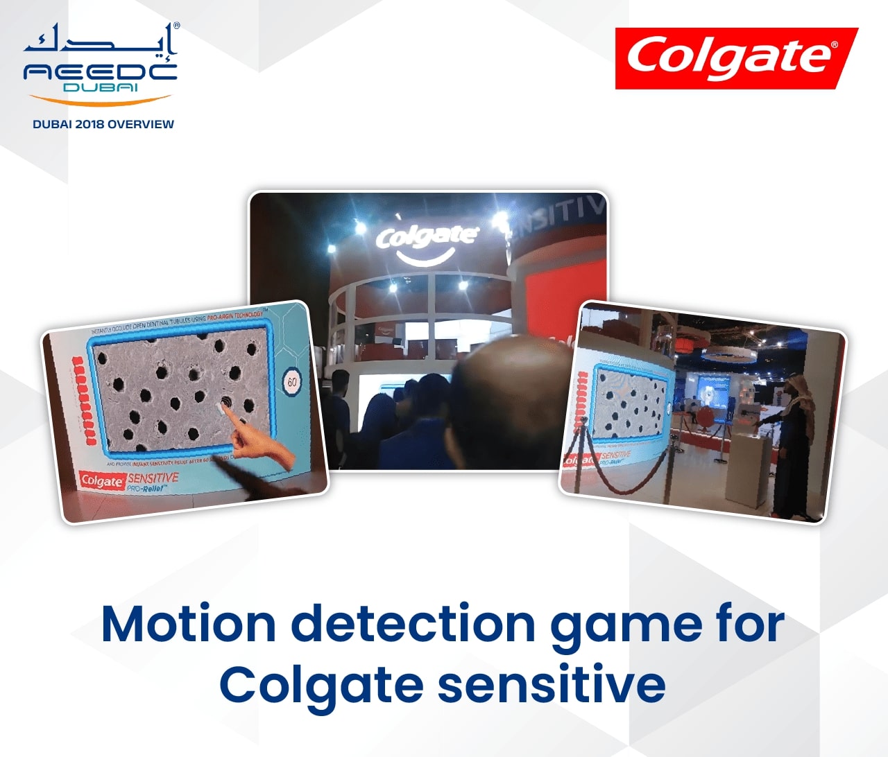 Motion detection game for Colgate sensitive