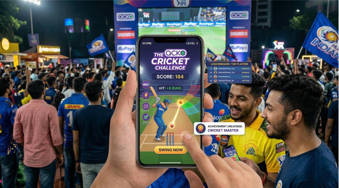 Interactive mobile cricket game for IPL brand engagement