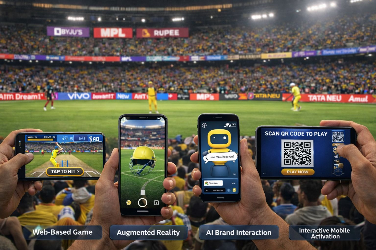 Custom mobile cricket experience for brand engagement