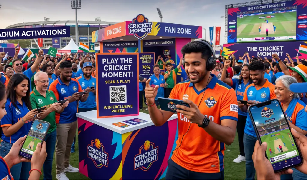 Custom cricket game for experiential IPL marketing